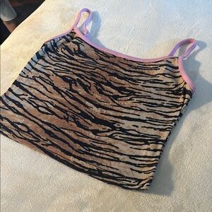 Animal Print Cropped cami